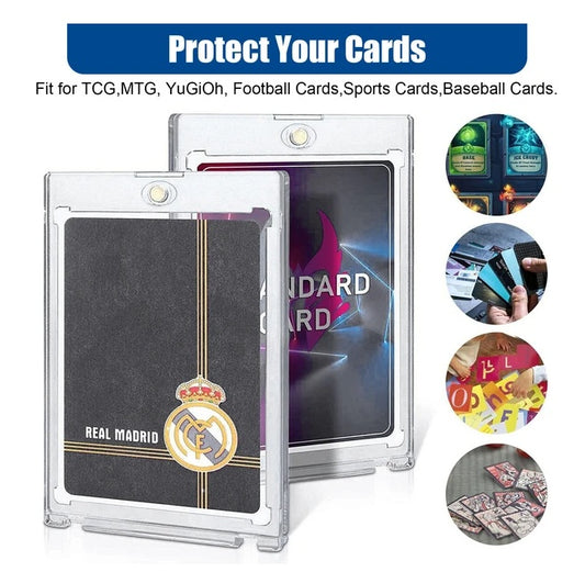 30 Pack Magnetic Trading Sports Card Holders 35pt One-Touch Hard UV Protection